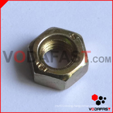 DIN 555 Hex Nuts Yellow Zinc Plated.
